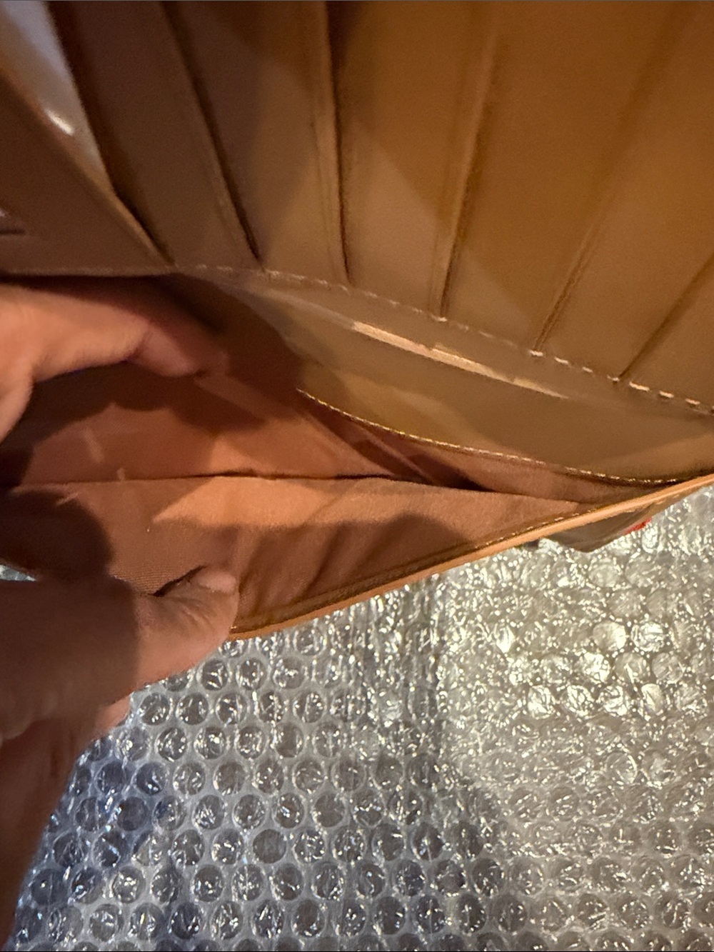 Coach orange Leather Zip Card Holder with Gold Logo - Picture 9 of 9